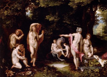  antoine tableaux - Brueghel Jan Diana et Actaeon Nu Jean Antoine Watteau